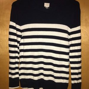 striped blue and white sweater